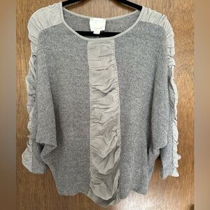 Aryn K. Gray Dolman Sleeve Mixed Media Wool/Silk Sweater Size S Long Sle…